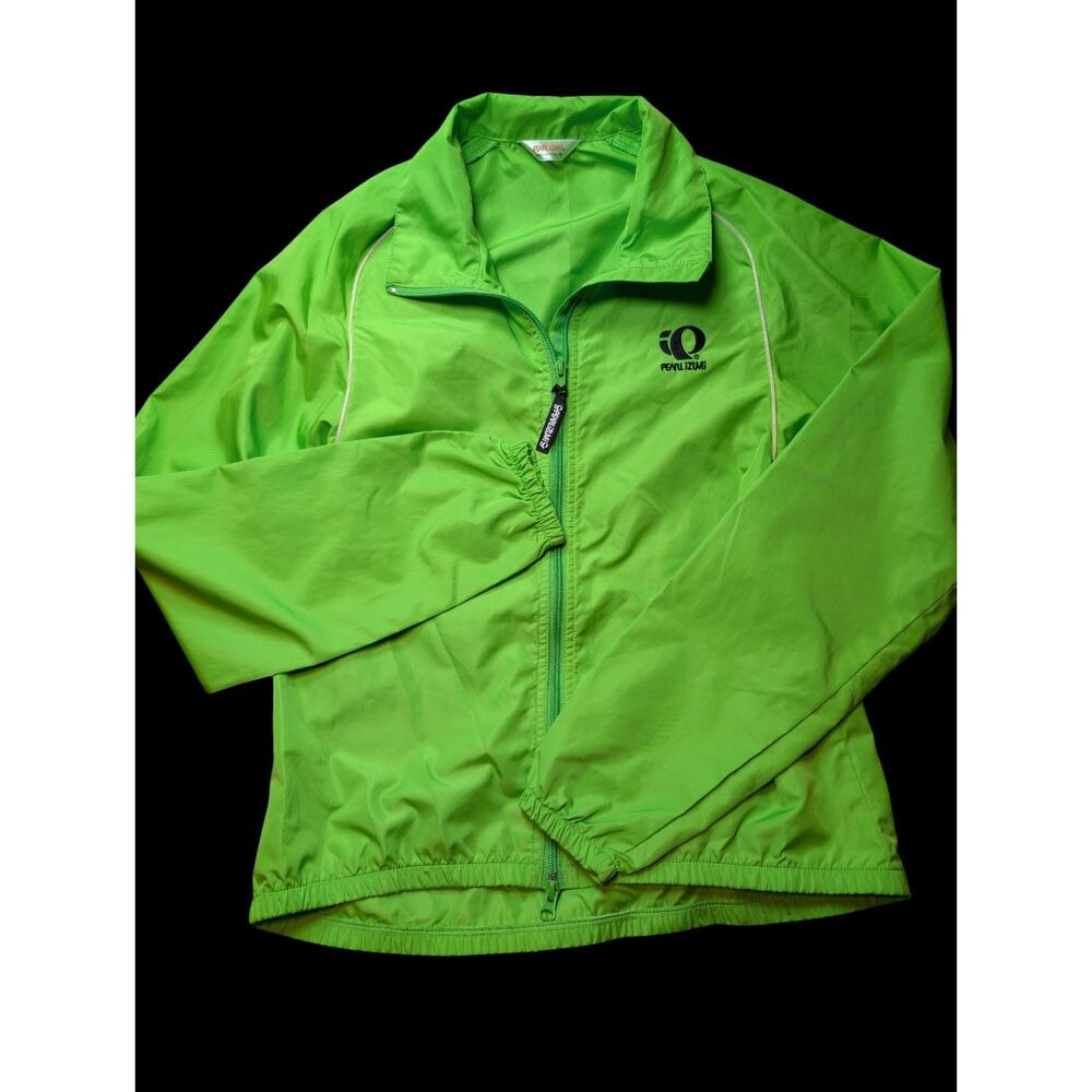 Pearl Izumi Cycling Jacket Mens M Green Full Zip Windbreaker Bike